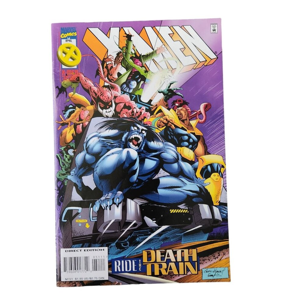 Marvel Comics X-Men #51 1996 Ride The Death Train Comic Book Bagged Boarded